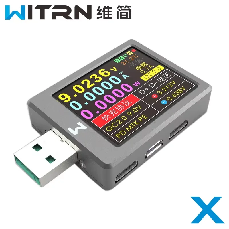 WITRN-X-MFI current and voltmeter USB tester QC4 + PD3.0 2.0 PPS fast charge protocol capacity