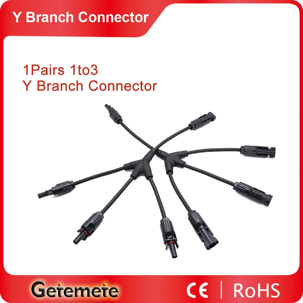 

GTMT Y3 Branch Parallel Photovoltaic Connector 3 To 1 Solar Connector Adapter For Solar Pv System Solar Panel Cable Wire Connect