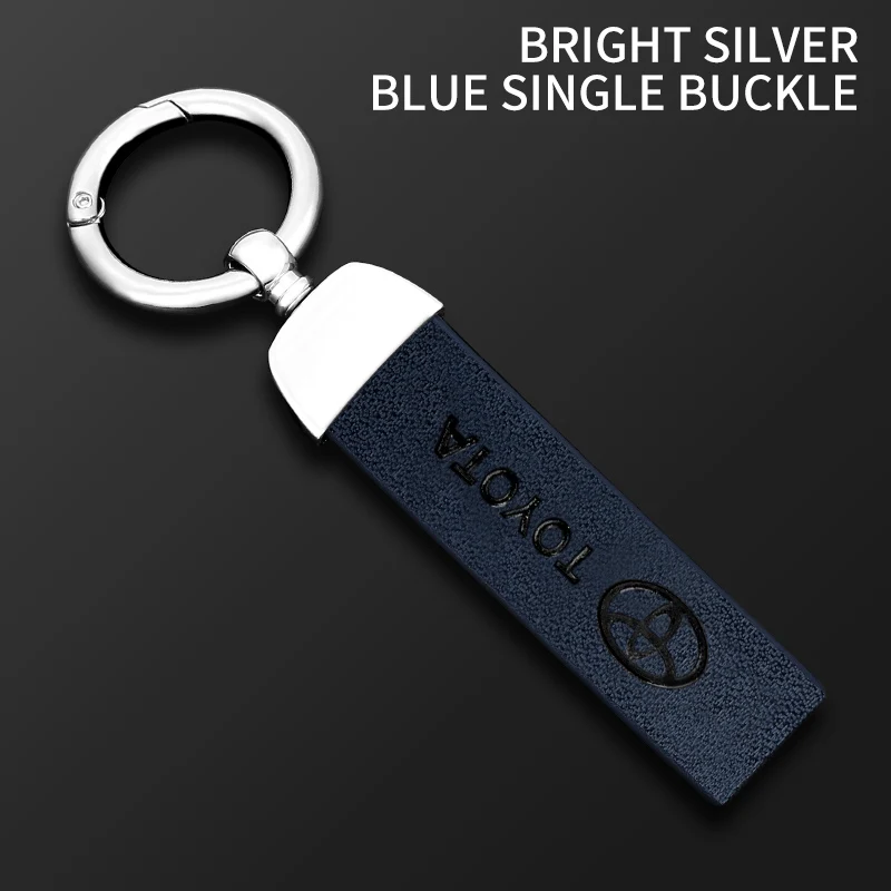 Metal Leather Car Styling Keychain For Toyota Chr rav4 Yaris prius avensis Corolla Camry Key Chain Key Rings Auto Accessories