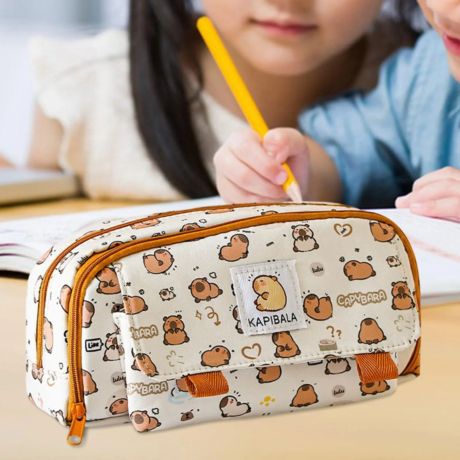 Pencil Pouch Office Stationery Organizer Pencil Bag Pouch Box for Children