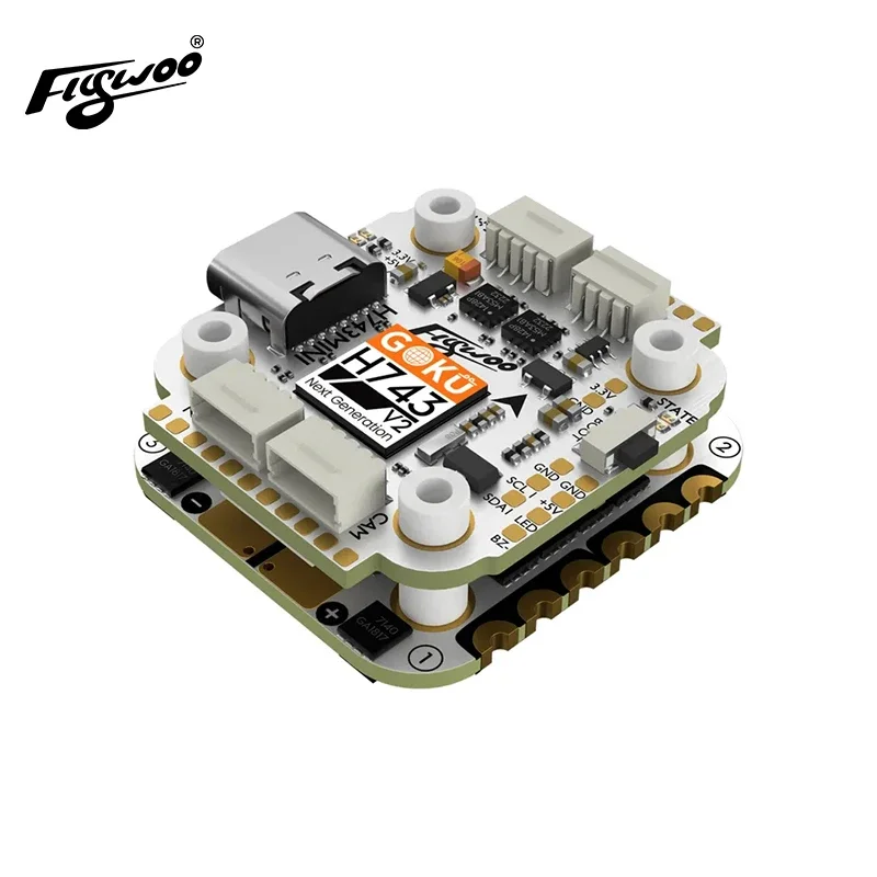 Flywoo GOKU H743 PRO Mini 45A 32Bit 128K 20*20 Stapel – Plug&Play O4 / O4 Pro