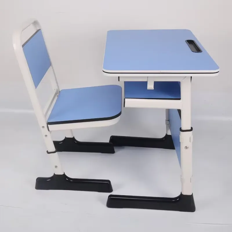 Modern Middle High School Furniture Classroom Student Desk and Chair Adjustable Height School Desks and Chair Set