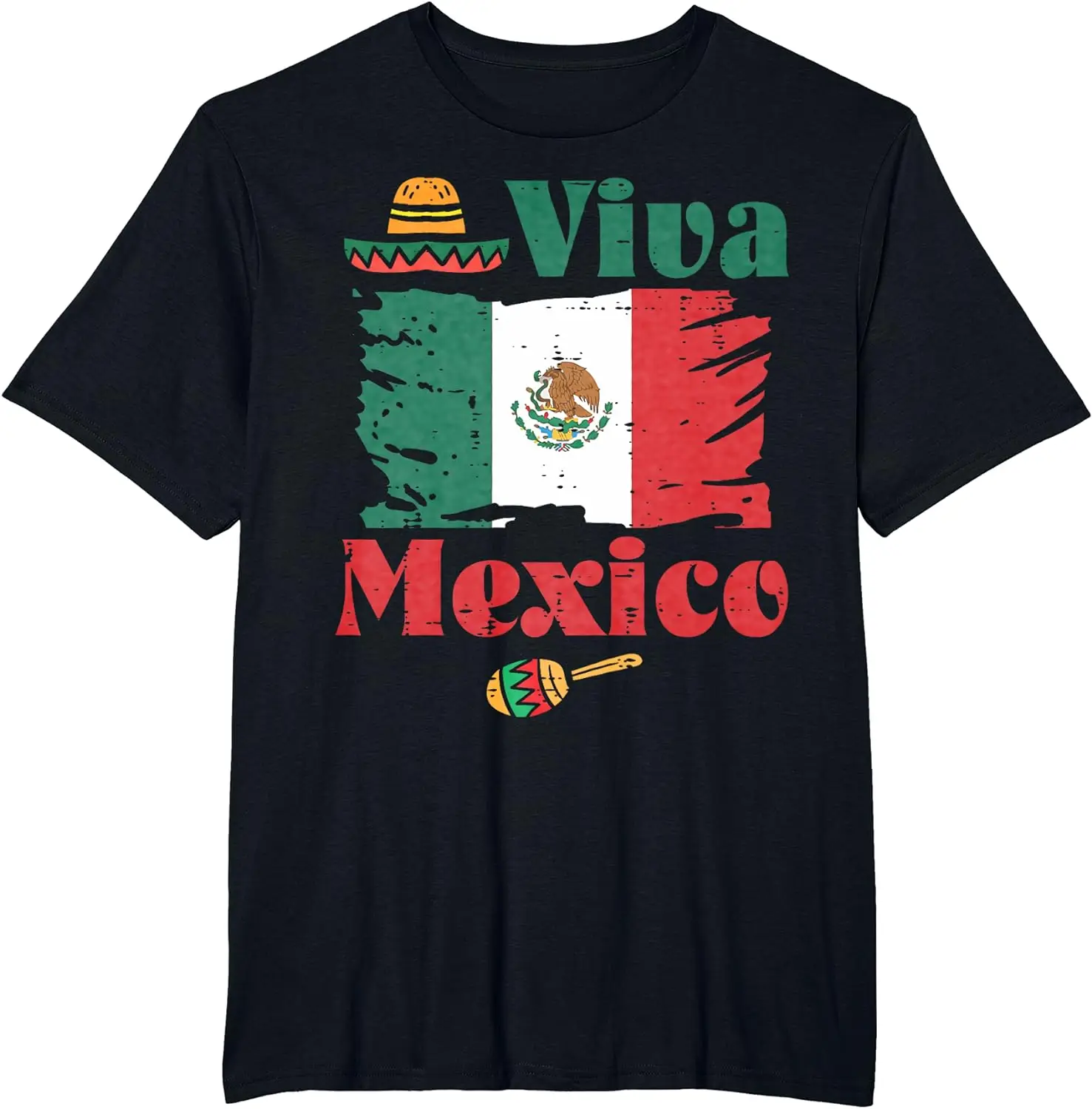 New Arrival Viva Mexico Flag Mexican Independence Day Men Women Trending T-Shirt  Harajuku Vintage Streetwear Cotton Tee Hombre