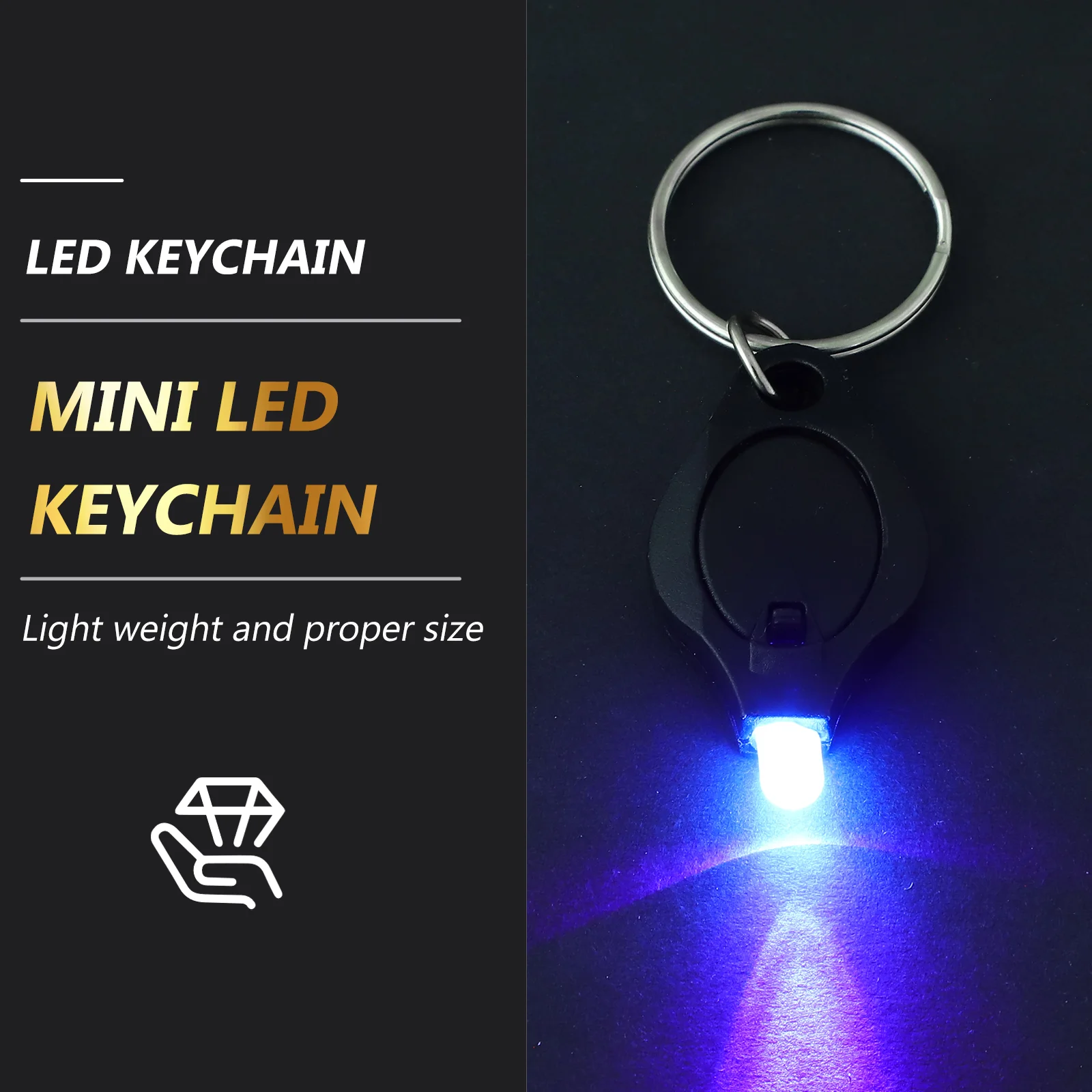 5 PCS LED Light Keychain Mini Flashlight Ultra Bright Key Ring Light Torch Mini Flashlight Keychain LED Keychain