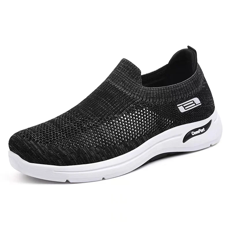 New Fashion Men's Sneakers Slip On Casual Lightweight Soft Sole Cushioning  Comfortable Breathable Walking Footwear Shoes
