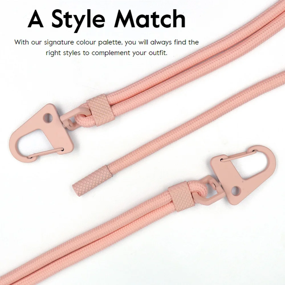 Luxury Adjustable 160CM Crossbody Shoulder Lanyard For Necklace Phone Case Polyester Rope For Mobile Phone Cover