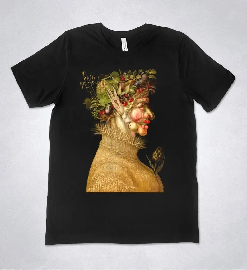 Giuseppe Arcimboldo t-shirt - Summer, Four Seasons, Arcimboldo painting, fruit and vegetables t-shirt