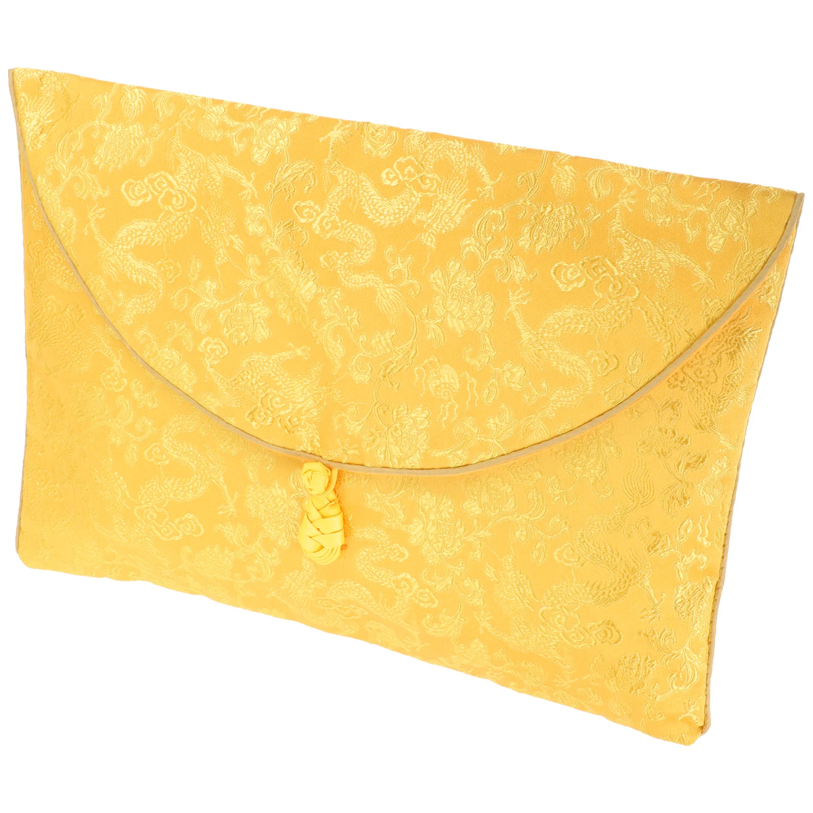 Scriptures Bag Brocade Cloth Pouch With Chinese Knot Embroidery Storage For Jewelry Files Sundries Organizer Ethnic Style