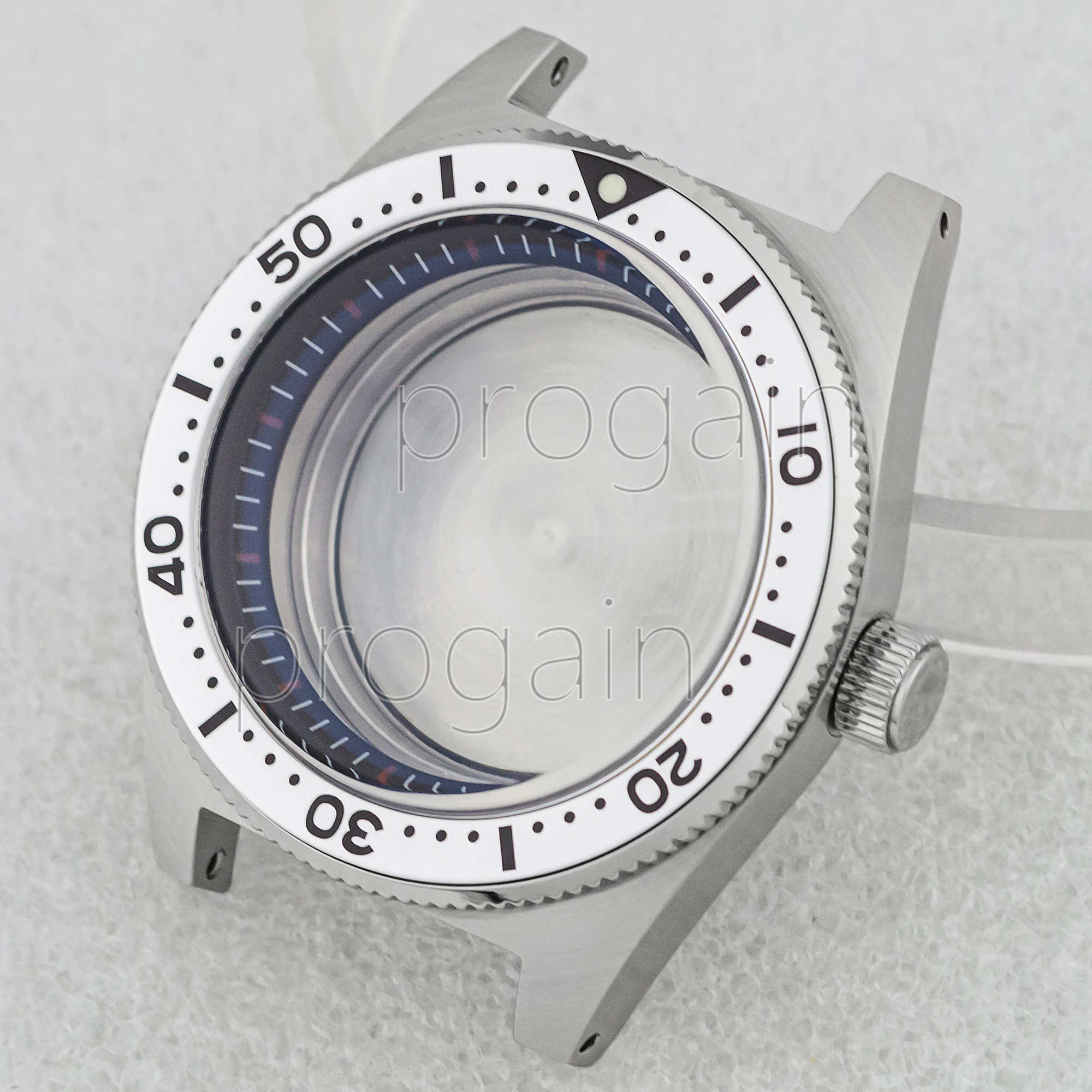 

New 62MAS Watch Case Fit 4R36 NH34 NH35 Diving Automatic Watch Case 300M Waterproof Domed AR Sapphire Glass Aluminum Bezel