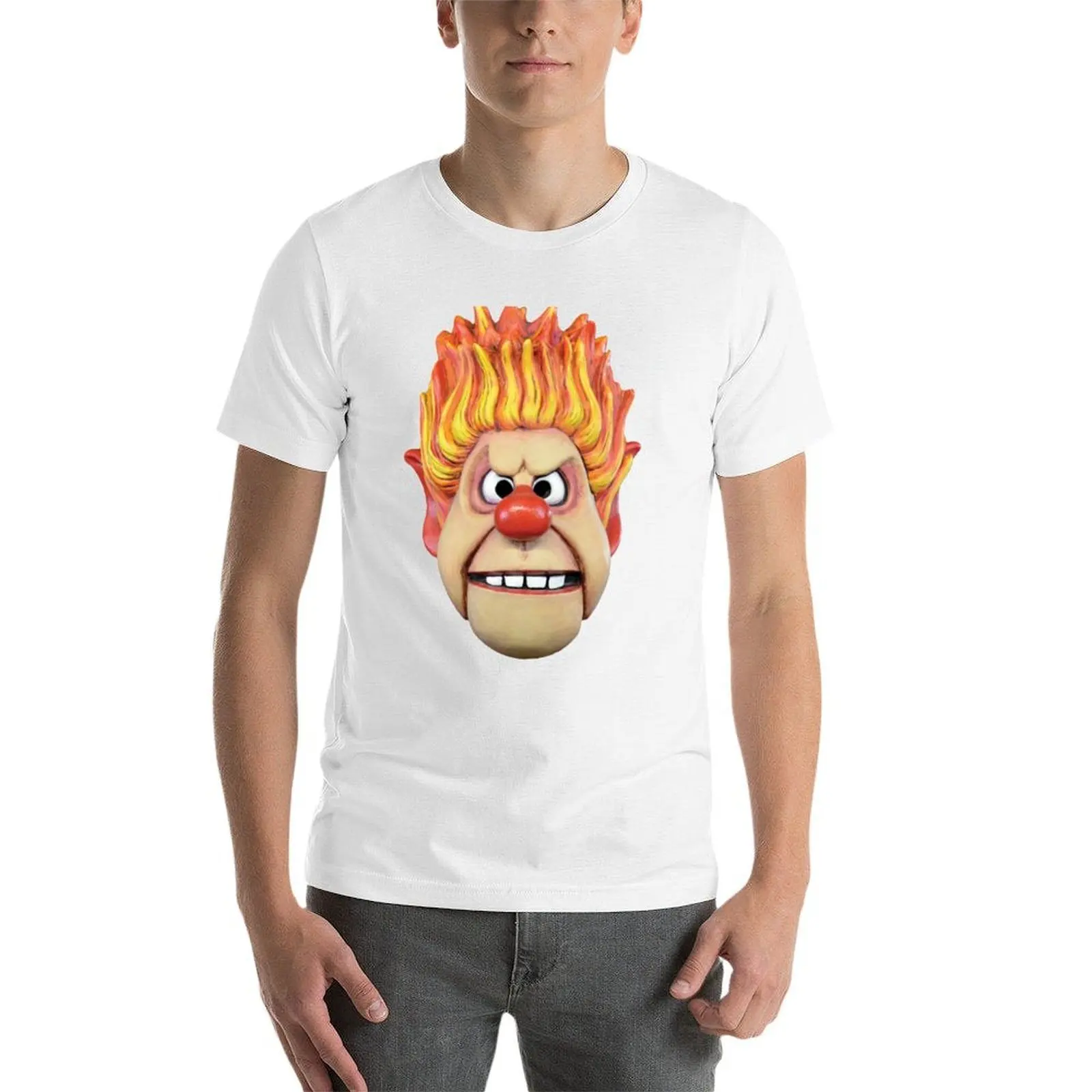 تي شيرت Heat Miser Head تي شيرت برسوم جرافيك للرجال تي شيرت برسومات