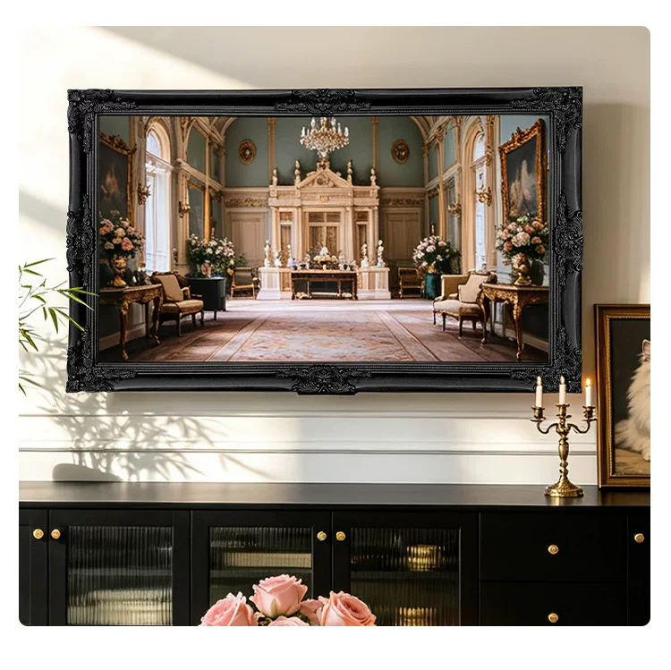 Customized beauty Chen picture frame, retro TV framing, multi size customized living room wall decoration puzzle picture frame