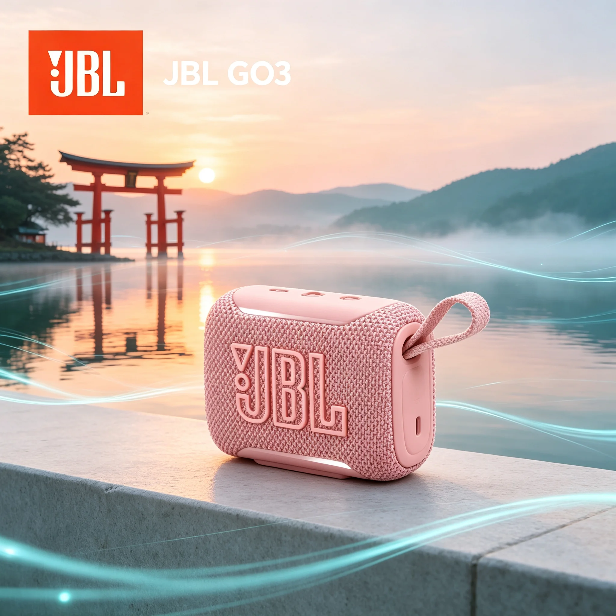 JBL GO3 Compact Pocket‑Size Bluetooth Speaker IP67 Waterproof Great for Outdoor Camping Hiking Travel Casual Gatherings