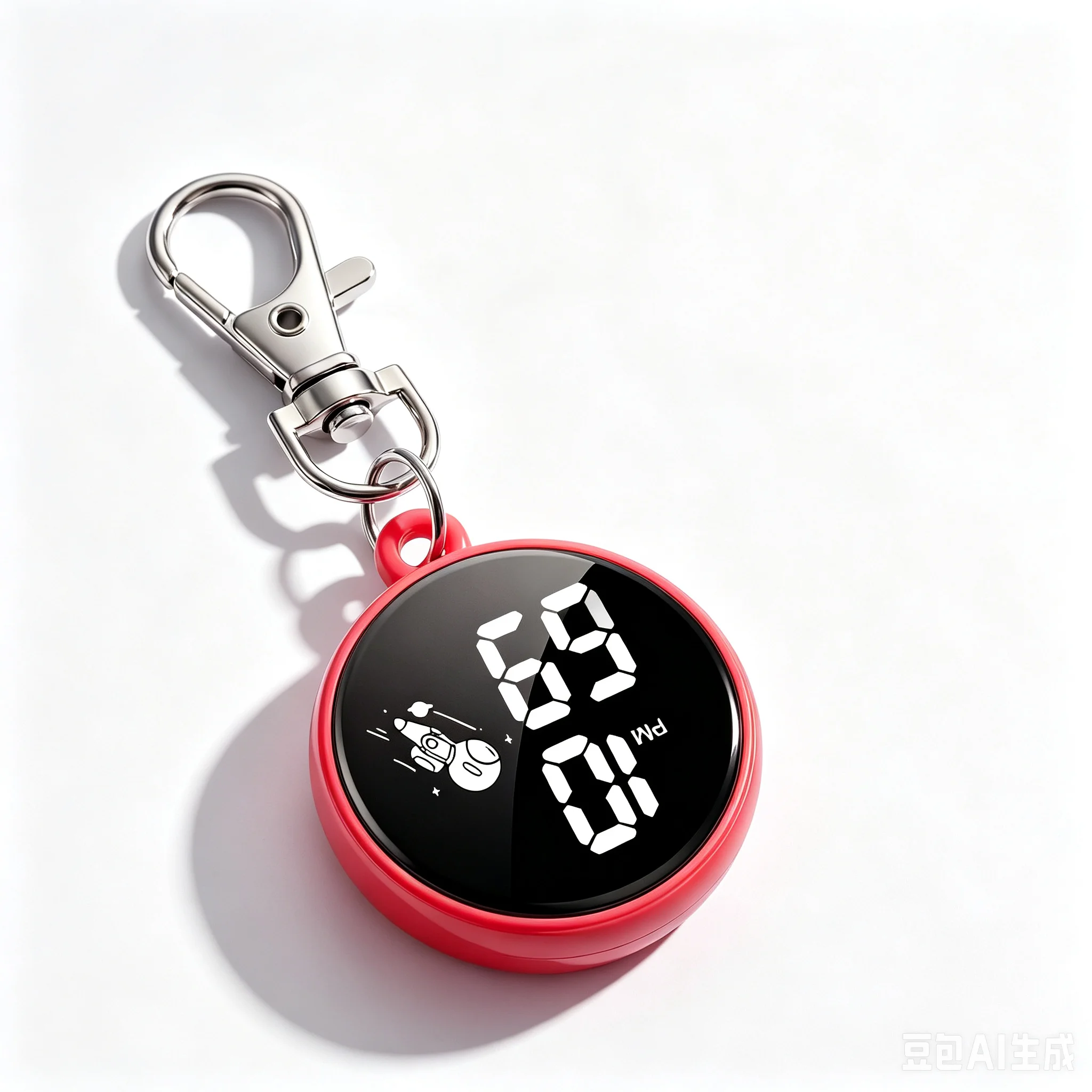 Children's Portable Digital Exam Pocket Watch, Keychain Design