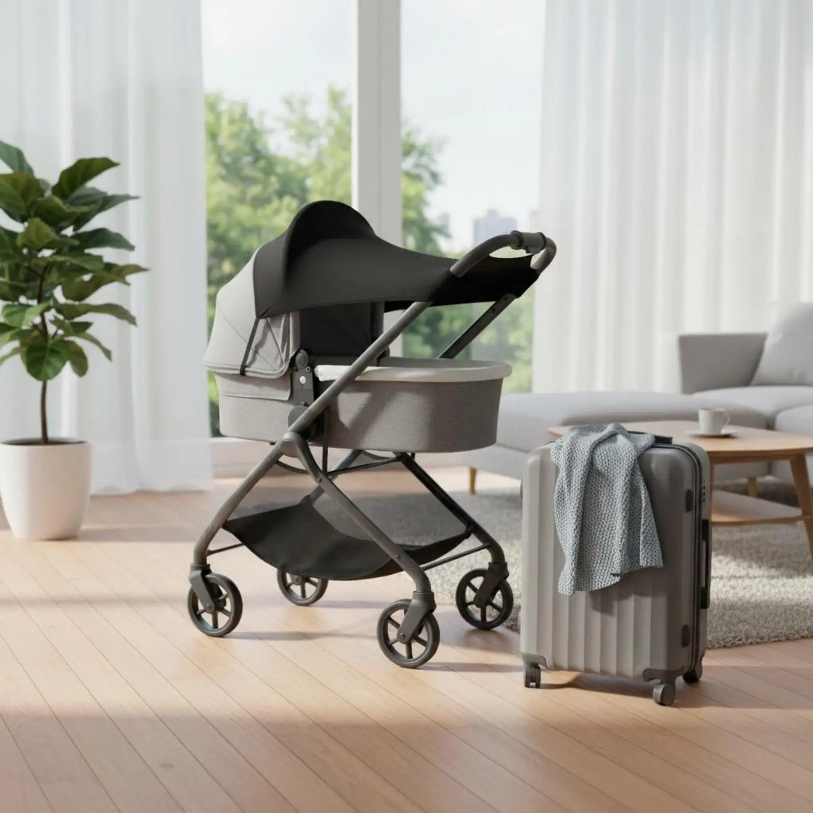Protection Canopy Sunshade Extension Reversible Stroller Cover Adjustable Weather Resistant Pram Accessory for Infant