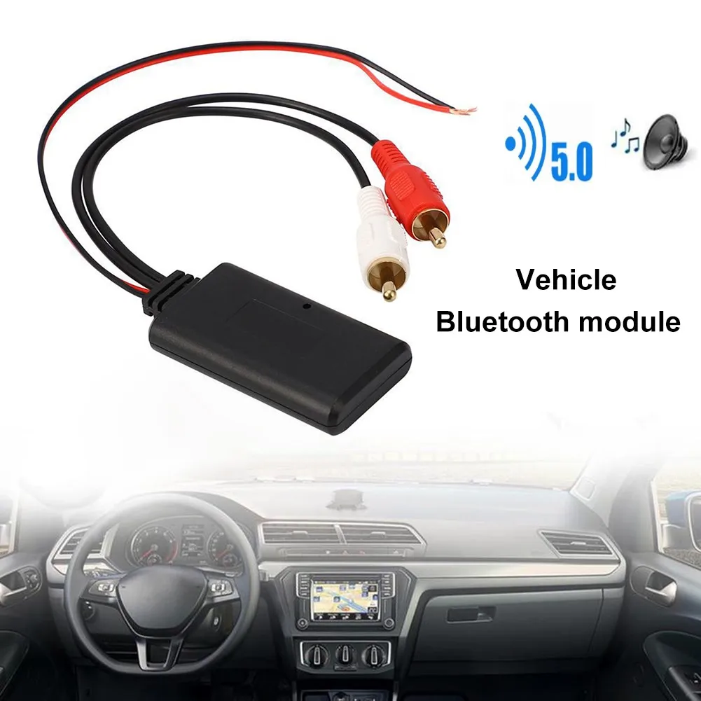 

Car Universal Wireless Bluetooth Module Music Adapter Audio Cable Stereo 2RCA Wireless Adapters for 5-12V voltage