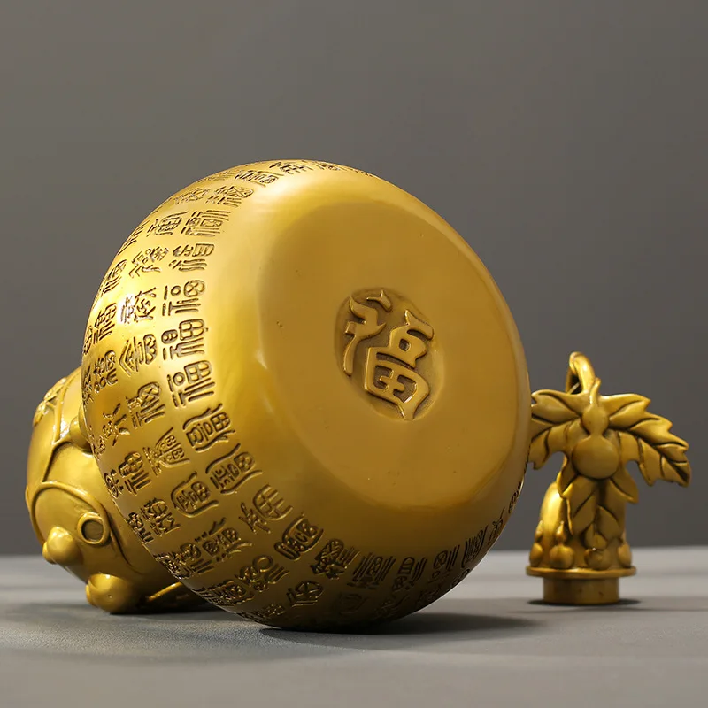 Copper brass Baifu Gourd Statue Chinese Fengshui Decor Lucky gift Large size 58cm,48cm,38cm,30cm,18cm