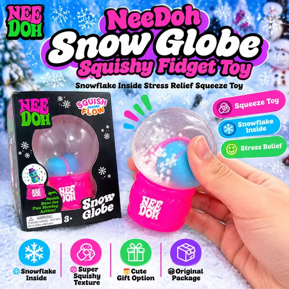 Hot New Product NeeDoh Squish Flow Snow Globe Crunch Stress Relief Toy Squeeze Toy Nice Cube Sensory Toy for Adults Gifts