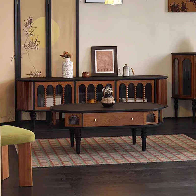 

Trendy Classic Coffee Table Space saving With Drawers Nordic Luxury Coffee Table Elegant Beauty Table Basse Home Furniture