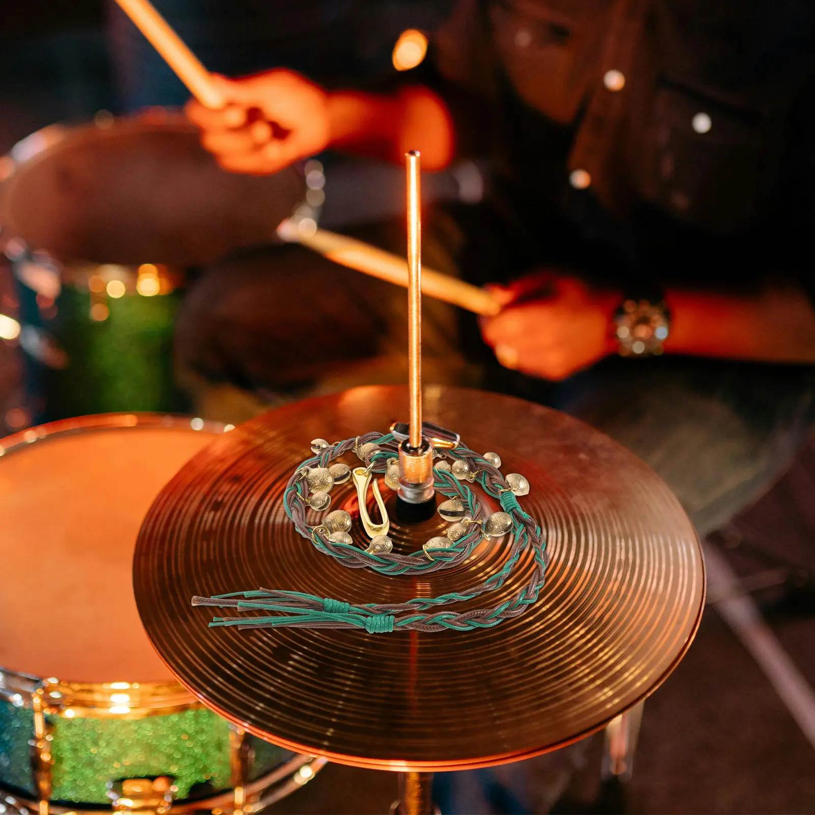 

10 шт. колокольчиков-накладок для ударных инструментов: для тарелок Stack, Ride, Crash, Hi-Hat, тамбурина, колокольчиков-колец, создания эффекта джингл-колокольчиков