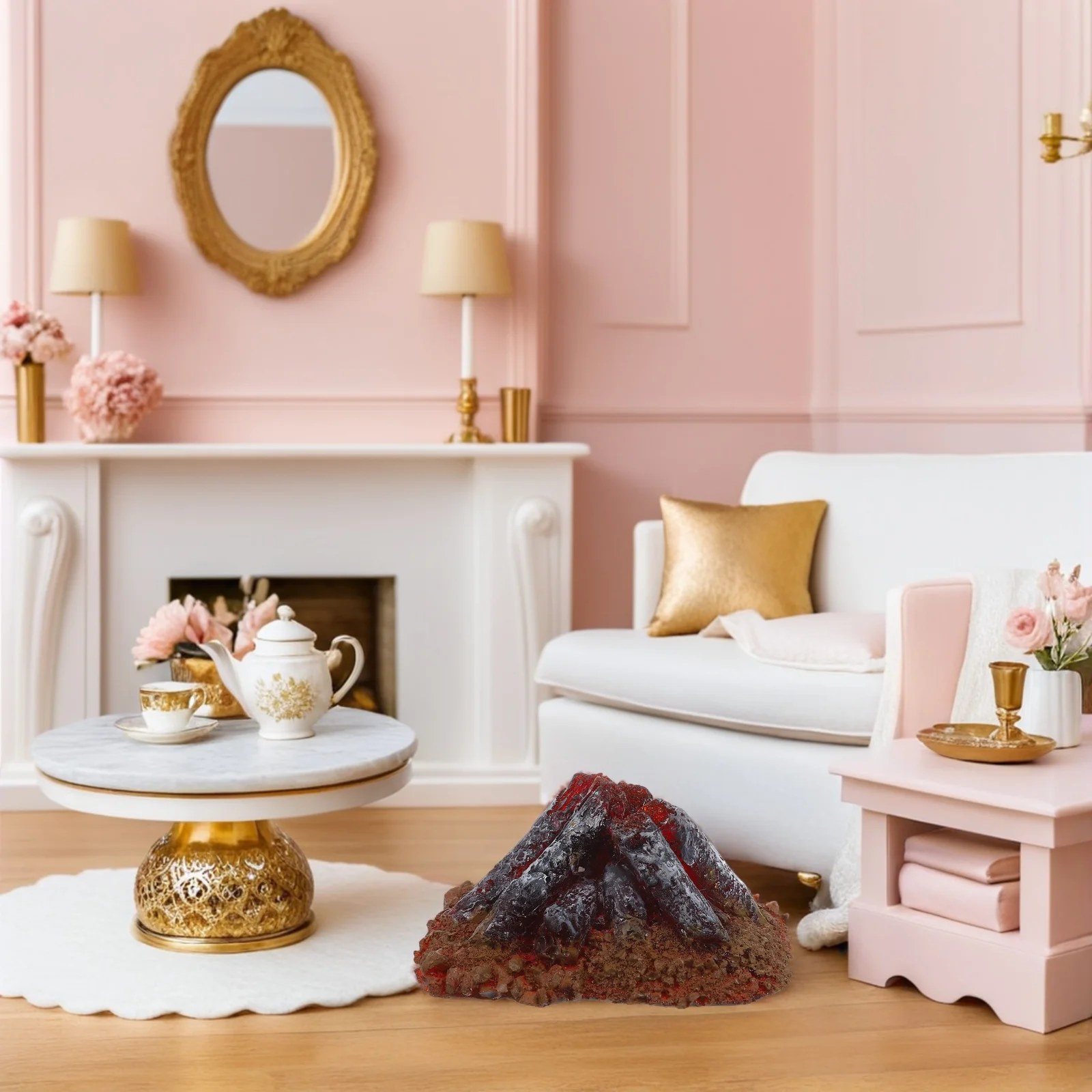 

Miniature Bonfire Fake Campfire Ornament Resin Craft Micro Landscape Prop For Dollhouse Diorama Holiday Decor Garden Scenes