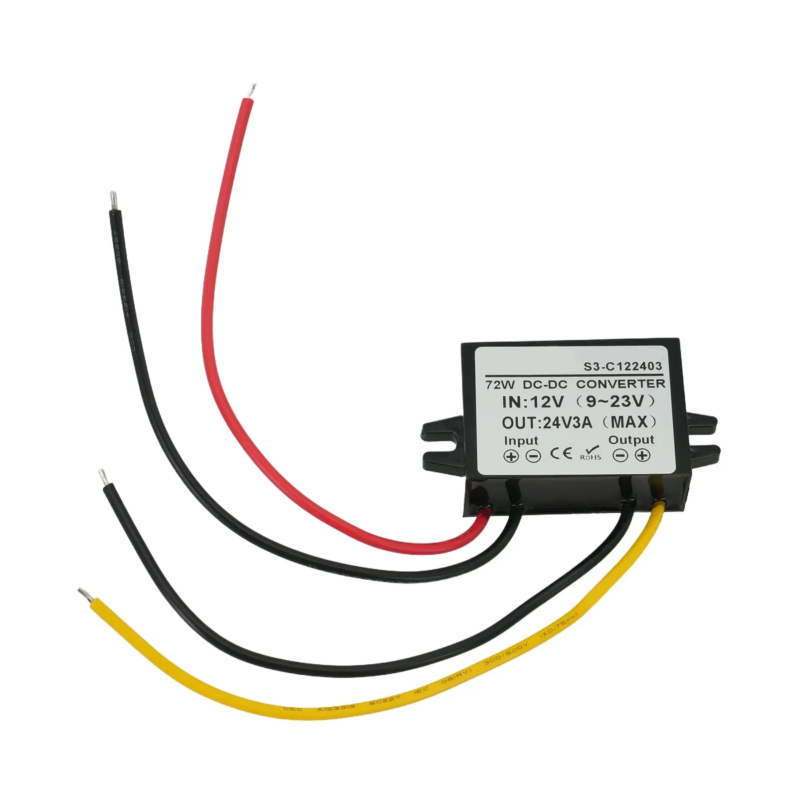 High Efficiency Dc Converter Electricity Converter 3A Power Converter 74*74*32mm DC Step-Up Converter 95 3A 72W Plastic