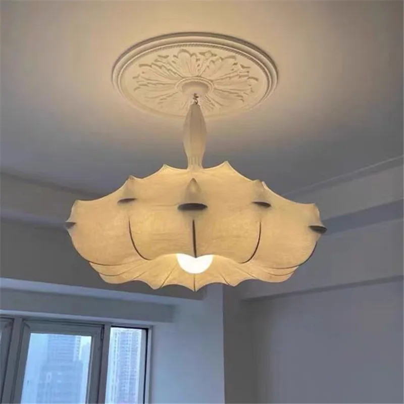 Zeppelin Pendant light  Designer unique Silk Lamp Creative Living Room bedroom wabi sabi light kitchen dining room lighting