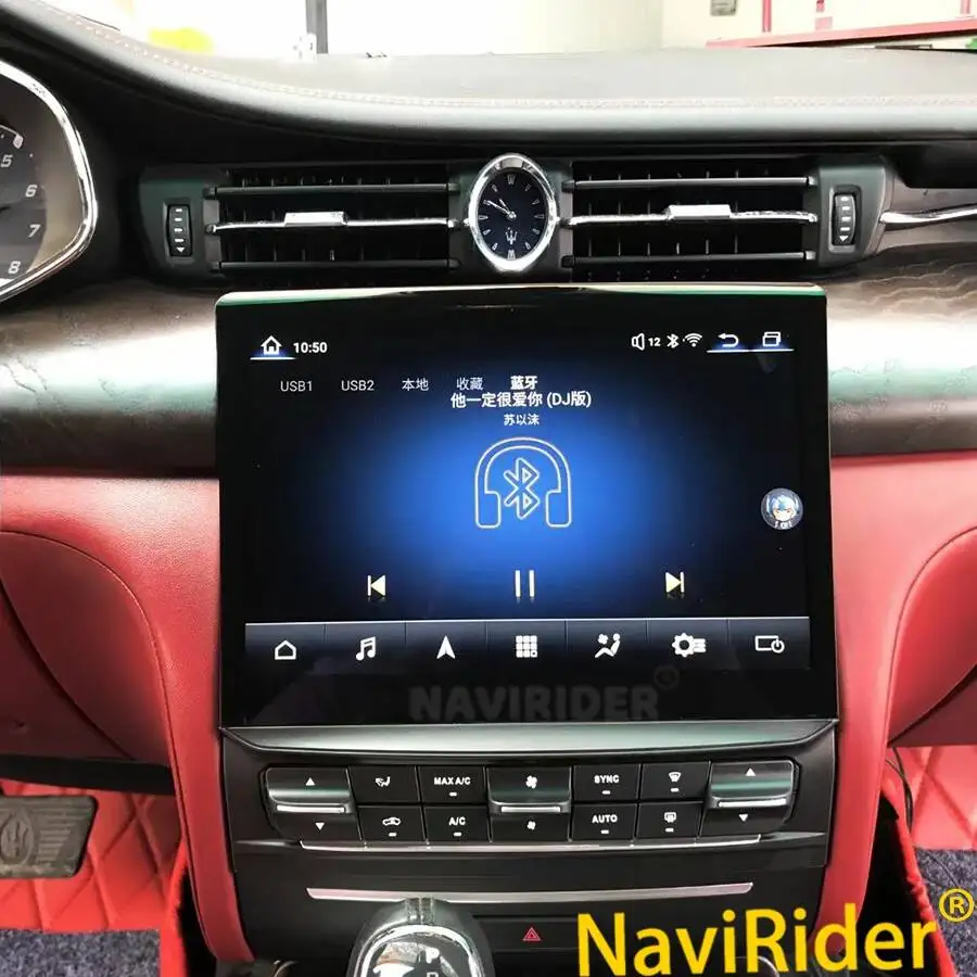 

10,26-дюймовый QLED экран Android для Maserati Quattroporte 2017-2020, автомобильный мультимедийный видеоплеер, навигатор, авто стерео головное устройство