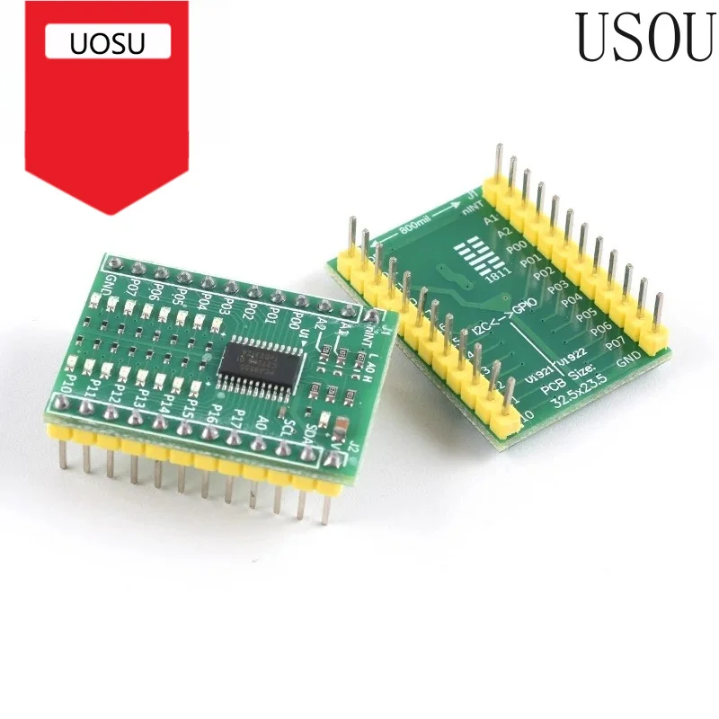 TCA9555/PCA9555A Module, IIC/I2C GPIO Expansion Board, 16 - channel Digital Input and Output