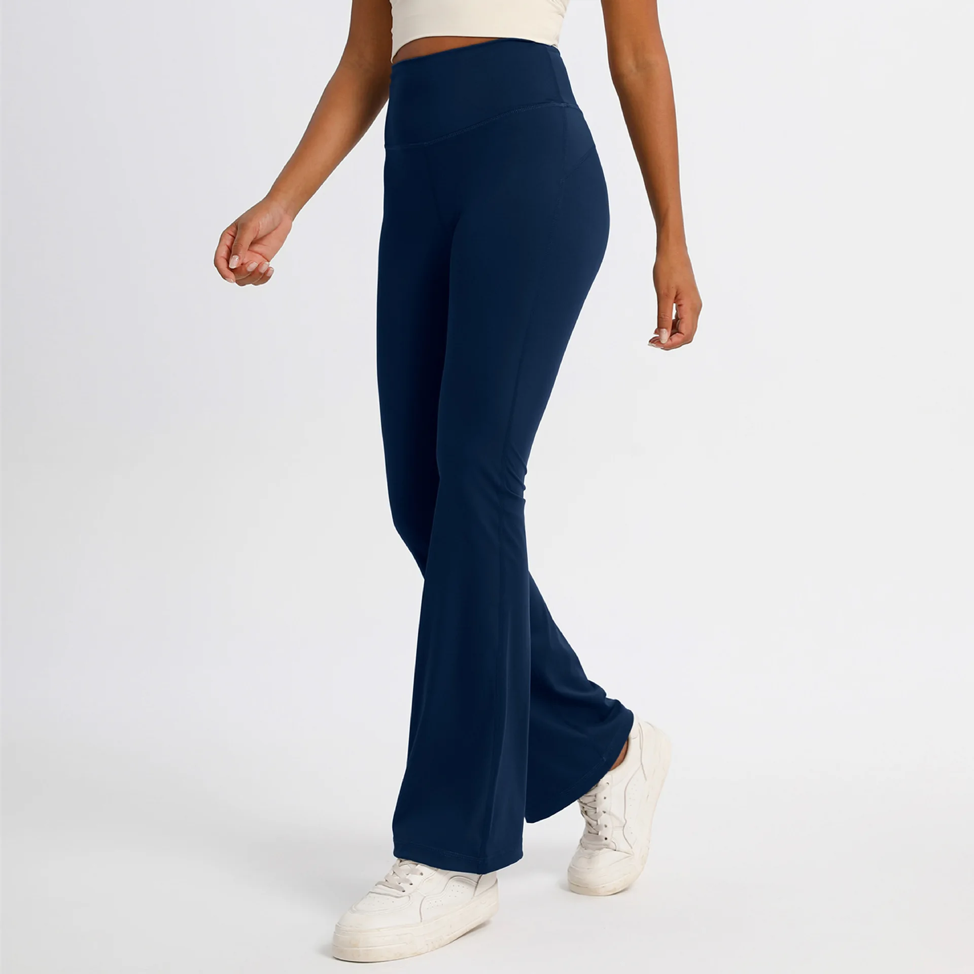 Peach Flared Pants for Women's Yoga High Waisted and Hip Lifting Tight Pants Wide Leg Fitness Pants Quick Drying