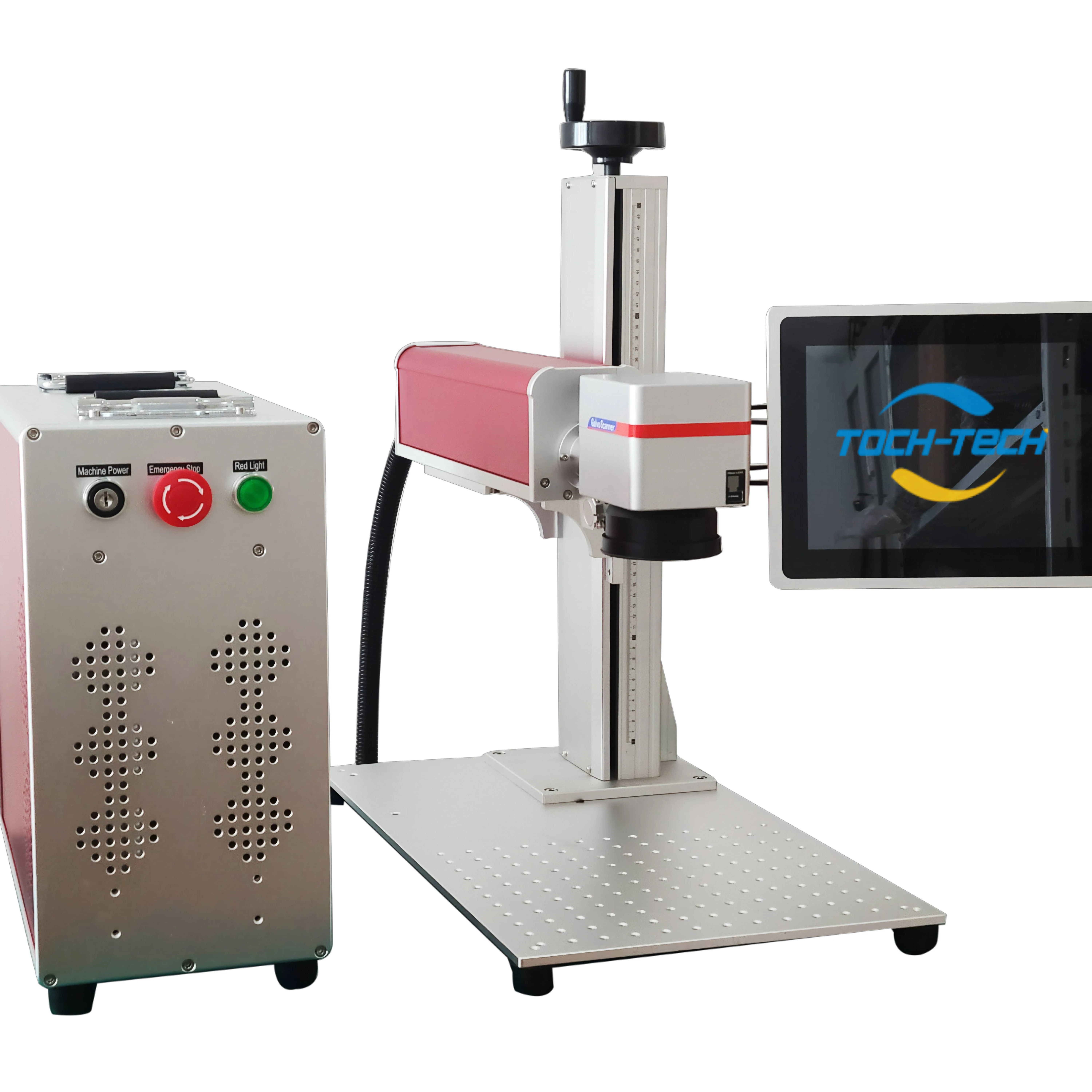 Portable Desktop Split Type MOPA Fiber Marking Machine With Computer Into One 20~100W