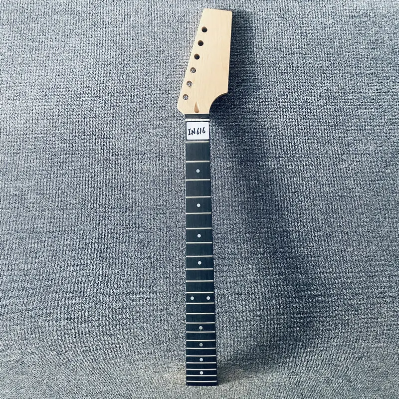 IN616 DIY Guitar Parts Semi Finishing Electric Guitar Neck Maple+Rosewood 22 Frets 648mm Scales Length for Replace