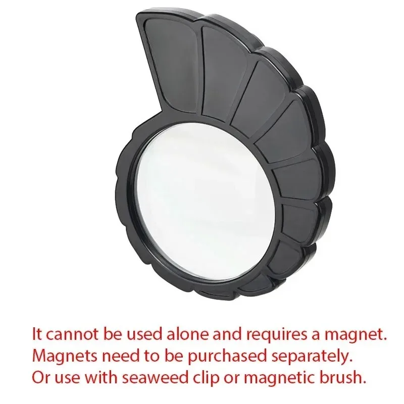 3X Conch Shaped Magnetic View Mirror Fish Tank Coral Observation Tool