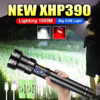 XHP390 Most Powerful Flashlight Usb Rechargeable Flashlight Strong Light Military Tactical Lantern Camping Hunting Outdoor Torch