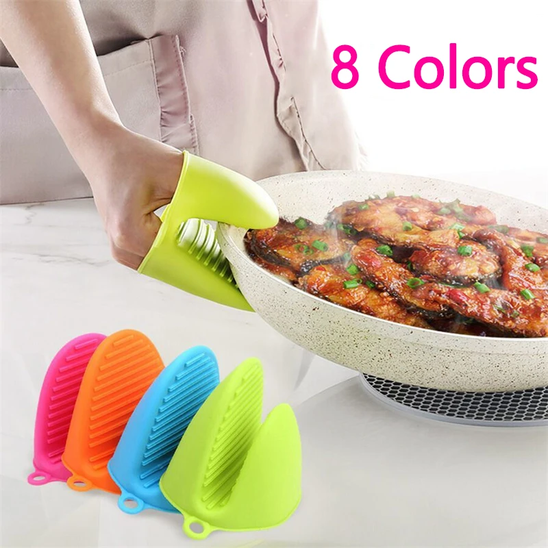 1PC Silicone Anti-scalding Oven Gloves Kitchen Baking Cooking Pinch Grips Mitts Potholder BBQ Gloves Handschoen Tray Hand Clip