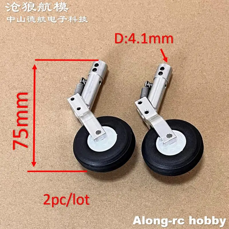 Höhe 65 75 85 mm Mini-Feder-Knielfahrwerk 1,5 Zoll Raddämpfung oder Nase einziehbares Teil RC-Modellflugzeug EDF-Flugzeug – Detail 11
