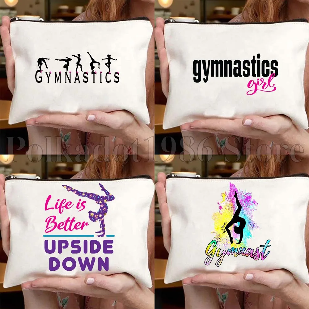 

Гимнастическая девушка, гимнастка, жизненные подарки, холщовая сумка, дорожные косметички, женский косметичка, модный органайзер для туалетных принадлежностей, сумка для хранения