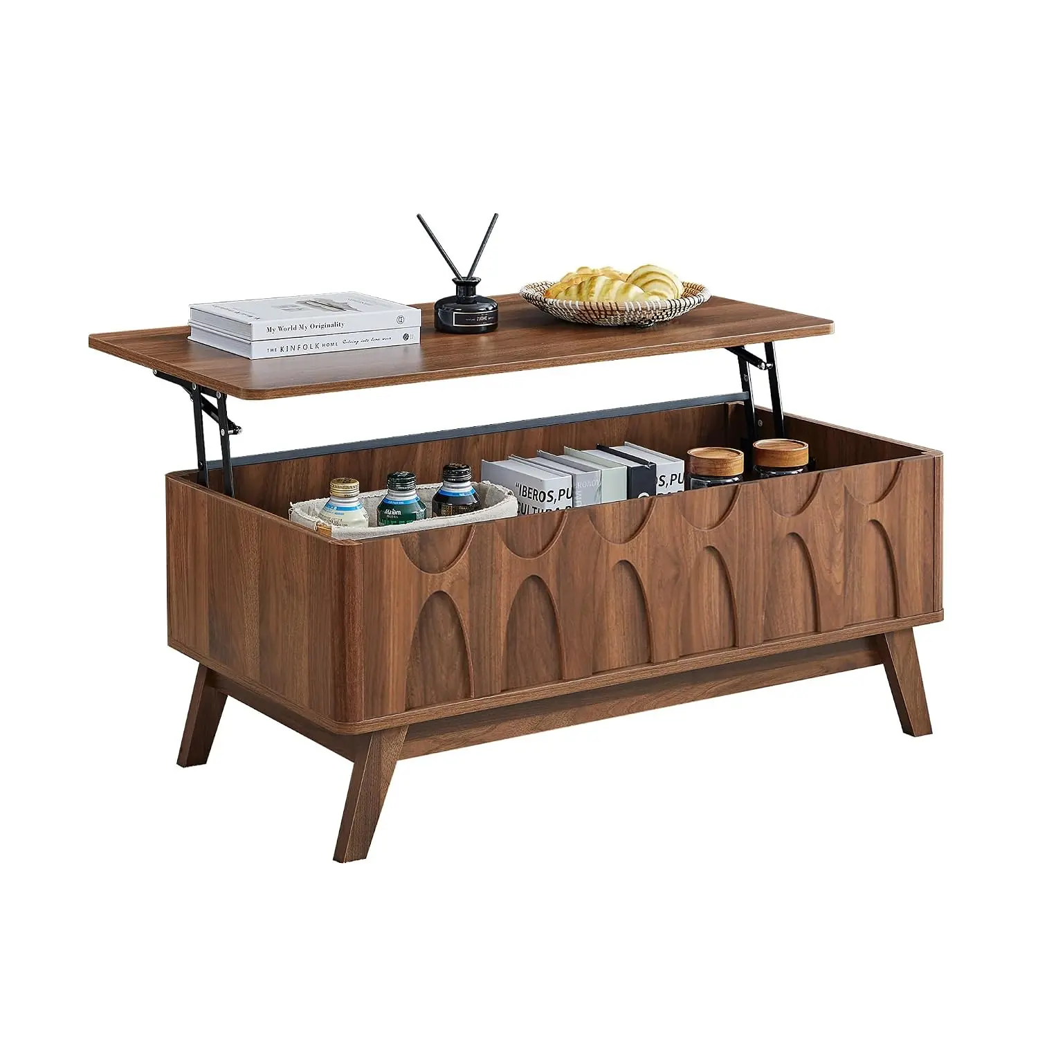 Lift Top Coffee Table With Hidden Storage Compartment, Customized