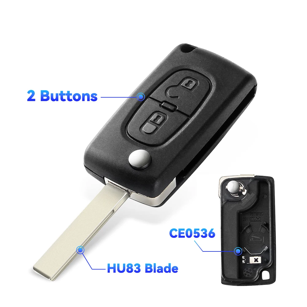 KEYYOU 20 stücke Fernbedienung Schlüssel Fall Für Peugeot 207 307 308 407 607 807 Für Citroen C2 C3 C4 C5 C6 flip Klapp Auto Schlüssel shell 2/3/4B