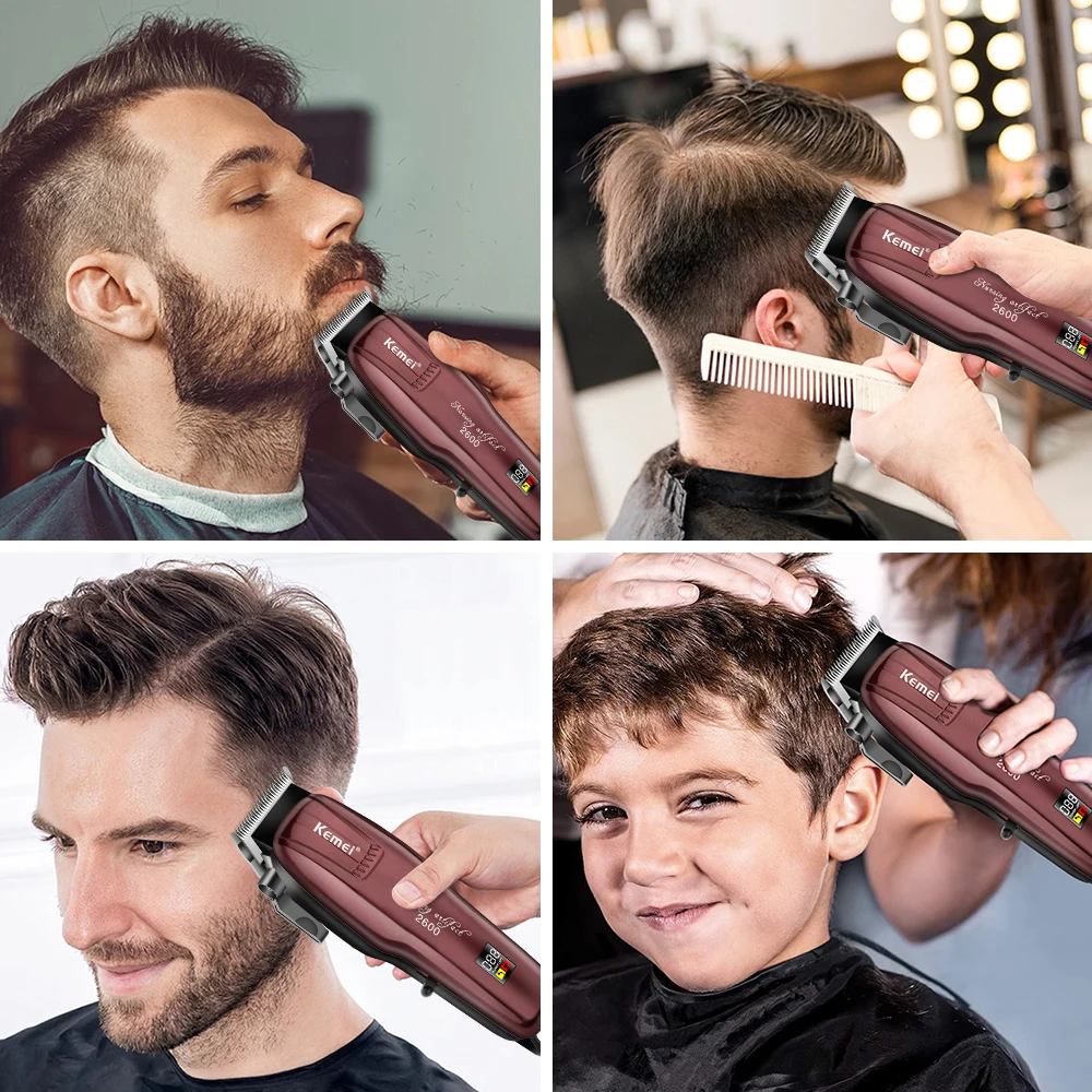 

kemei Hair Clipper Professional Clippers Adjustable Haircut Machine Cordless Hair Trimmer Electric Hair Clippers Men