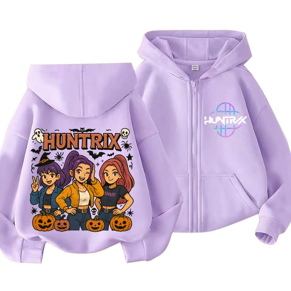

Хэллоуин KPop Devil Hunter Saja Boy Толстовка на молнии Harajuku Пуловер Уличная толстовка