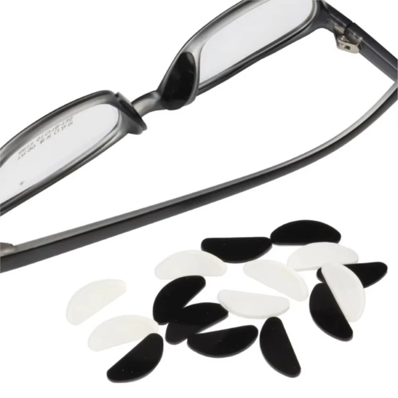 10–100 Stück rutschfeste, höhenvergrößernde Nasenpads aus Silikon für Brillen, rutschfeste Brillenpassform, bequemes Tragen, langlebig