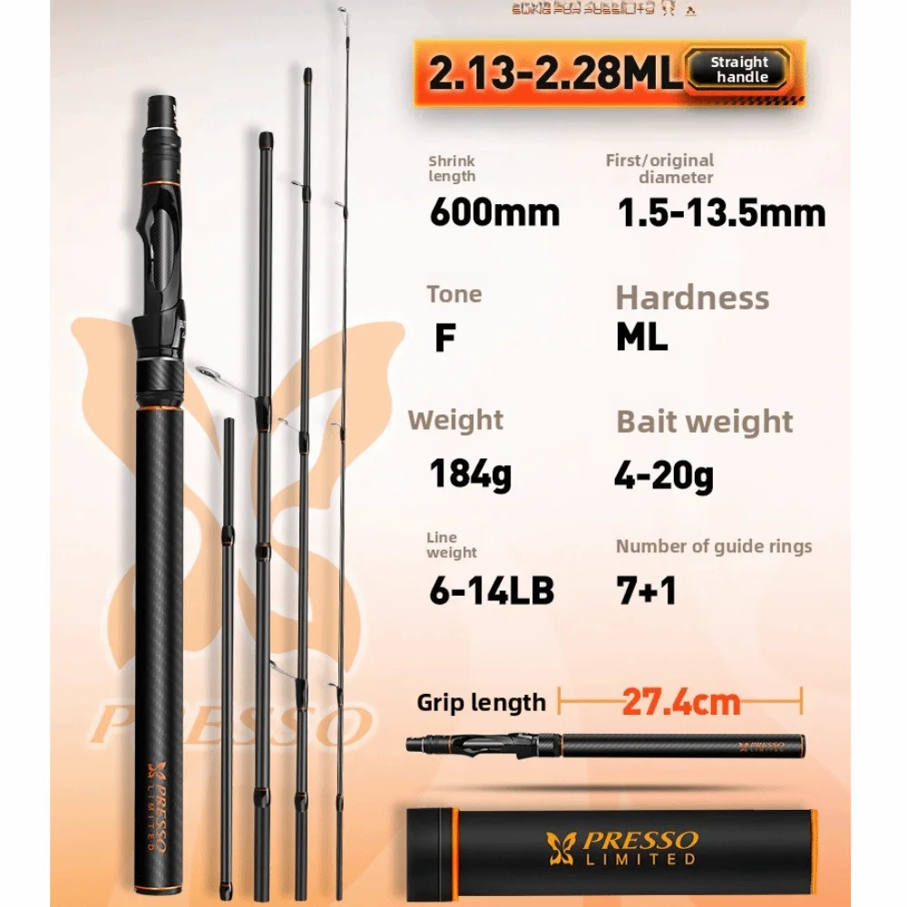 超軽量バタフライフィッシングロッド-155-228m-長さ-ml-f-アクション-アクションフィッシングロッド-4-1-セクション-マルチセクションロッド