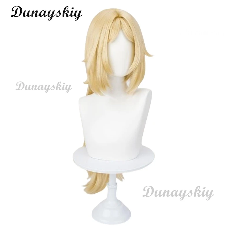 Peluca de Cosplay con gatillo Zenless Zone Zero, pelo largo Rubio con cola de caballo, pelucas sintéticas para mujer y niña, gorro de peluca gratis para fiesta de Carnaval Obol Squad