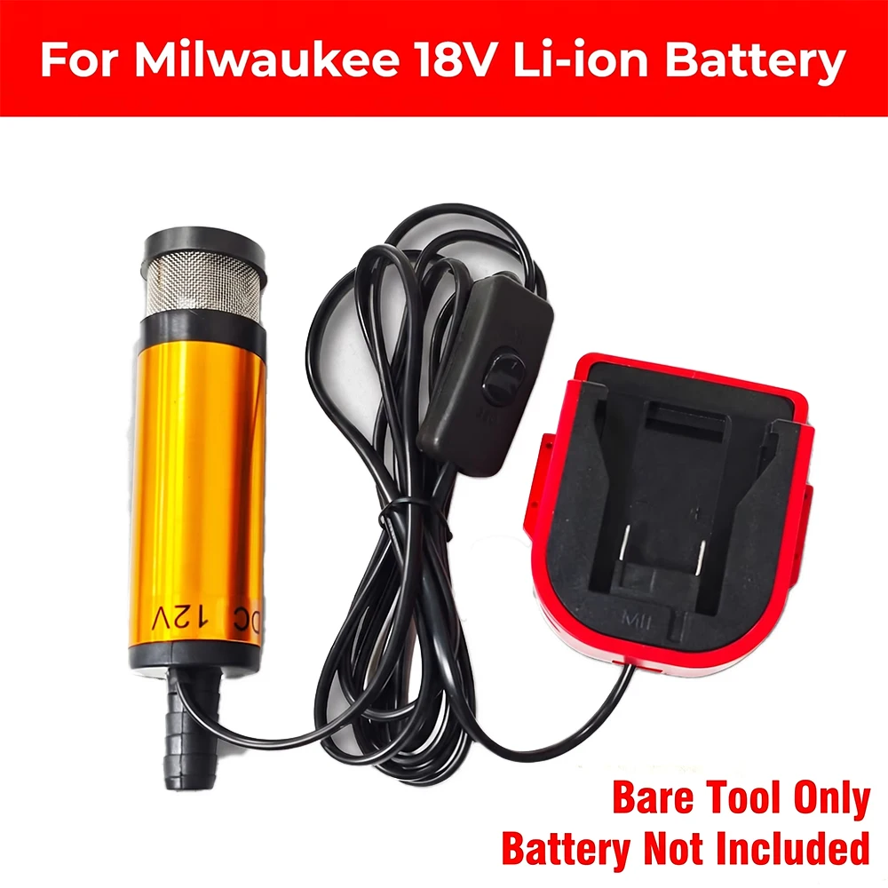 20V 100W Brushless Water Pump Adapter for Makita\Dewalt\Milwaukee 18-20V Battery Submersible Pump Garden Car Wash