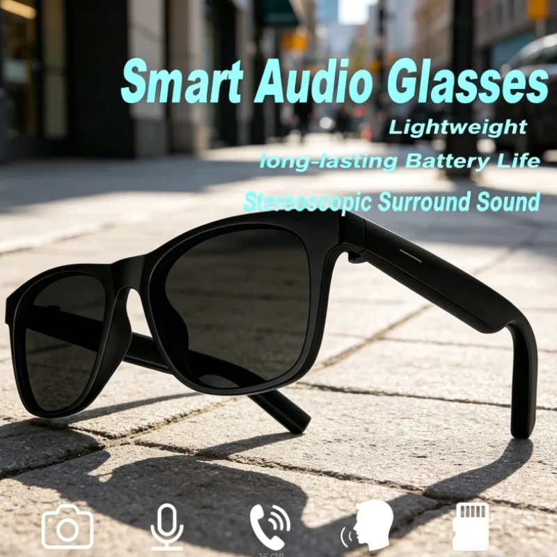 

AI Smart Glasses, Remote Control, Touch Photography, Voice Assistant, Wireless Bluetooth Call Headphone For Men Women Gifts