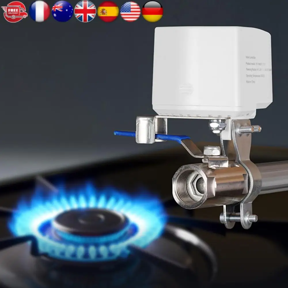 

For ZigBee Smart Battery Water Gas Valve Controller Compatible with Alexa Google Home Water Valve Gas Shutoff Controller