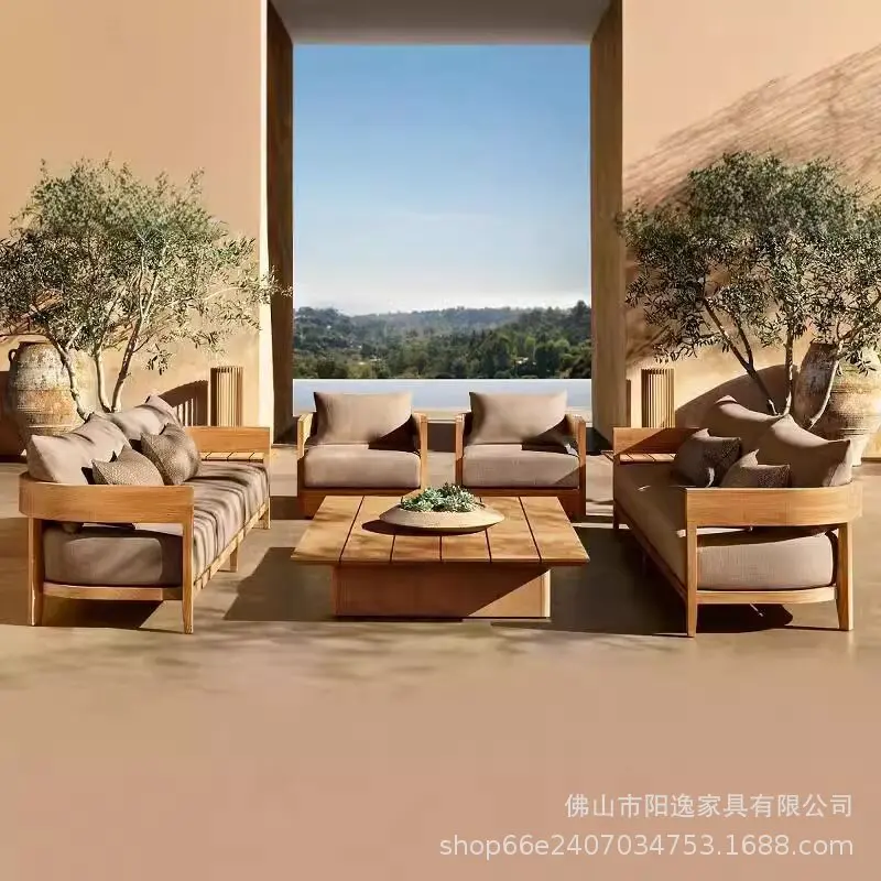 Outdoor Sofa Set, Suitable For Courtyards, Villas, Gardens, Hotels, And Outdoor Terraces; Waterproof And Sun-Resistant, Made Of