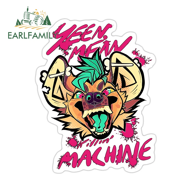 EARLFAMILY Creative Cartoon Goth Furry Car Sticker Attractive Vehicle Skateboard Decals Sunscreen Vinyl Car Door Protector