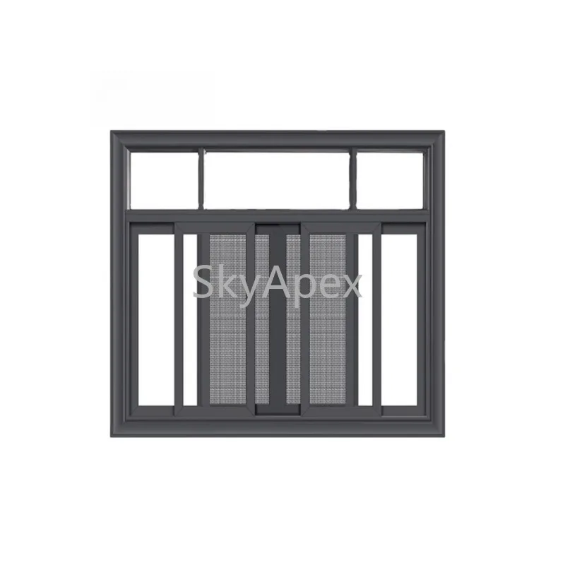 Aluminum Sliding Windows High Security Glass Window Mosquito Screen Anti Insect Airtight Sturdy  Easy  Operate  Home  Decoration