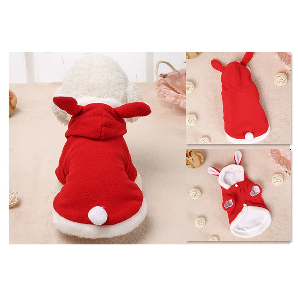 

Cute Dog Rabbit Costume Pet Puppy Hoodies Clothes Coat Durable Fashion Design For Outdoor Walking Jogging Easy On Comfortable